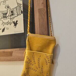 Manitobah Deerskin Bag with Braided Strap